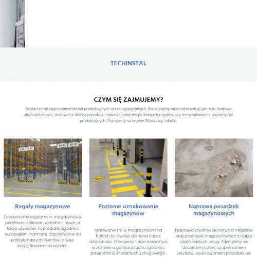 Warszawa - inspekcja regałów magazynowych