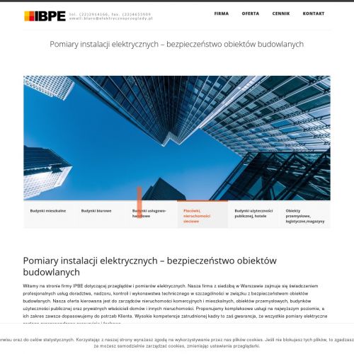 Warszawa - pomiar instalacji odgromowej