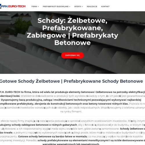 Łódź - prefabrykowane biegi schodowe