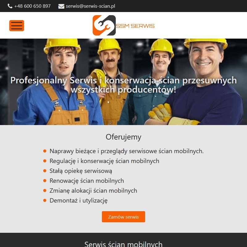 Naprawa ścian przesuwnych Warszawa