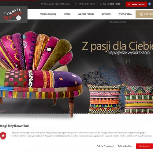 Hurtownia tkanin obiciowych w Kępnie