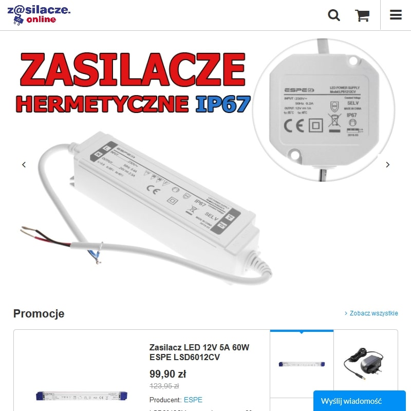 Zasilacz modułowy 12v