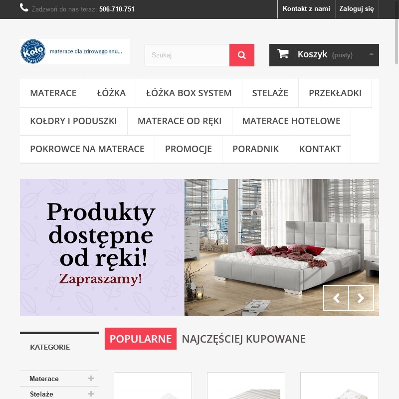 Łóżko tapicerowane 140x200 w Kole