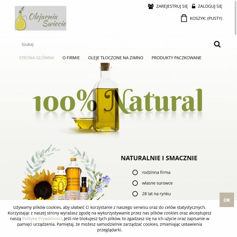 Olej lniany zimnotłoczony