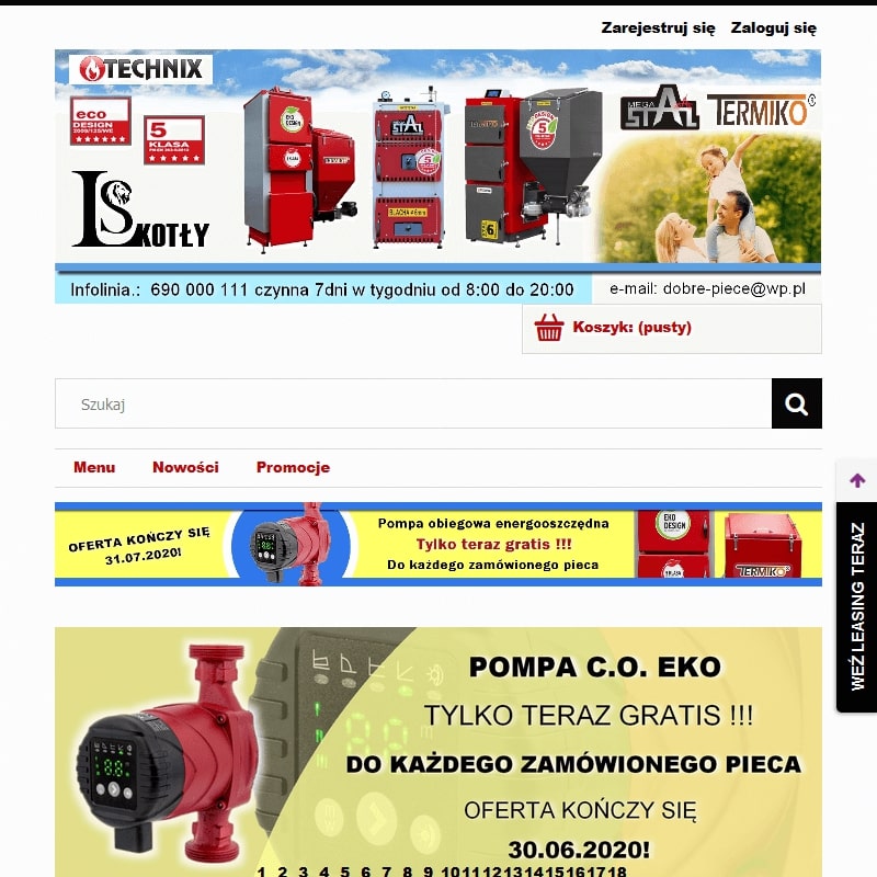 Piece na ekogroszek z podajnikiem - Pleszew