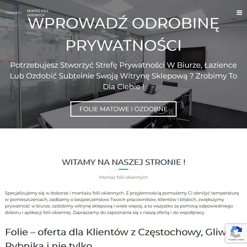 Montaż folii antywłamaniowych w Katowicach