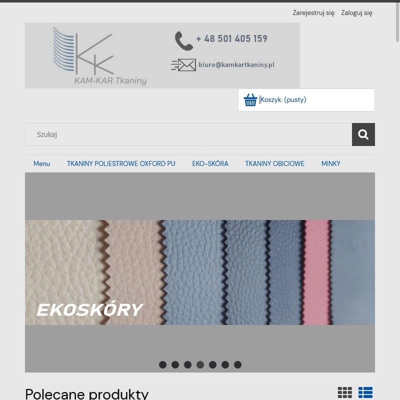 Materiał na obrusy z metra