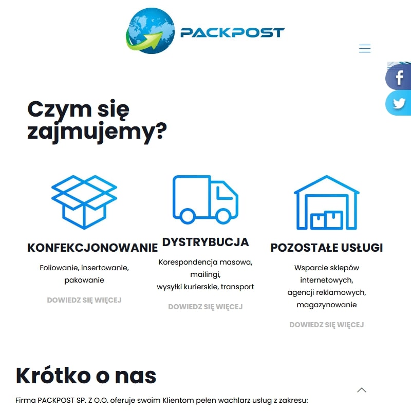 Usługowe pakowanie produktów