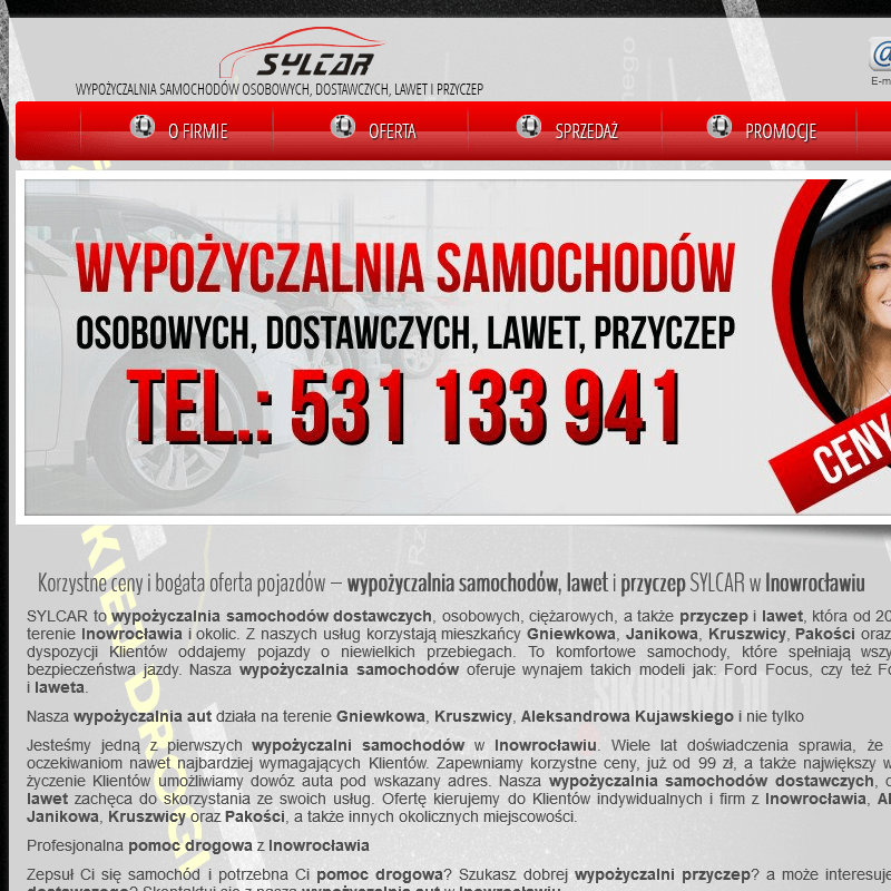 Wynajem samochodów dostawczych - Inowrocław
